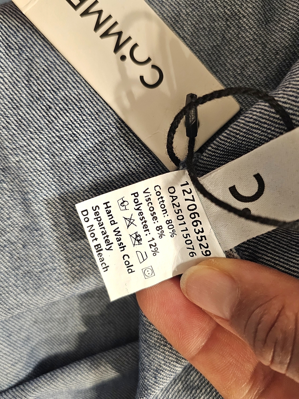 Commense Indigo Denim Midi Dress with Spaghetti Straps Western Flowy A Line - Picture 11 of 13